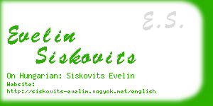 evelin siskovits business card